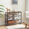 Brown Shoe Rack Adjustable Mesh Shelves Footwear Storage Organizer